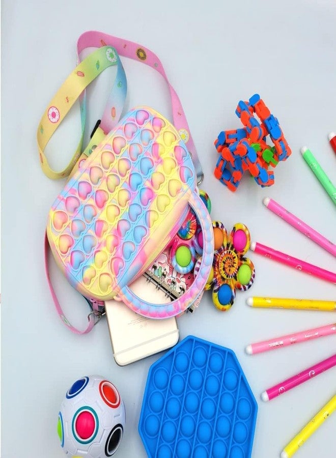 4AJ BAZAAR Sling Bag Toy for Girls Kids, Pop It Bag for Girls, Pop It Fidget Toy Shoulder Bag Stress Relief Toy (SLINGBAG-PURSE-2IN1-MULTI) - Image 5